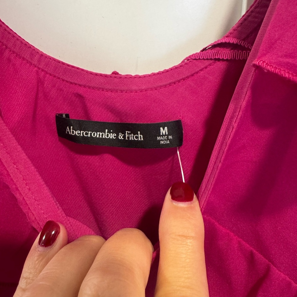 Abercrombie & Fitch Fuchsia Ruffle Mini Dress - Picture 4 of 6